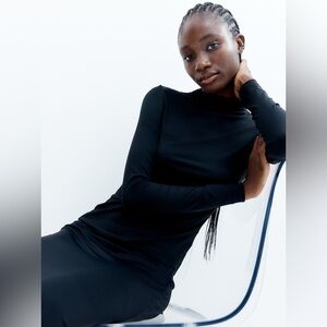 Basic Black Turtleneck Dress (M)